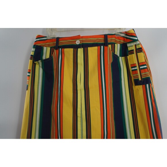 Harve Benard Multicolor Striped Knee Length Pencil Skirt Preppy Mod Retro Sz 12 - Picture 2 of 16